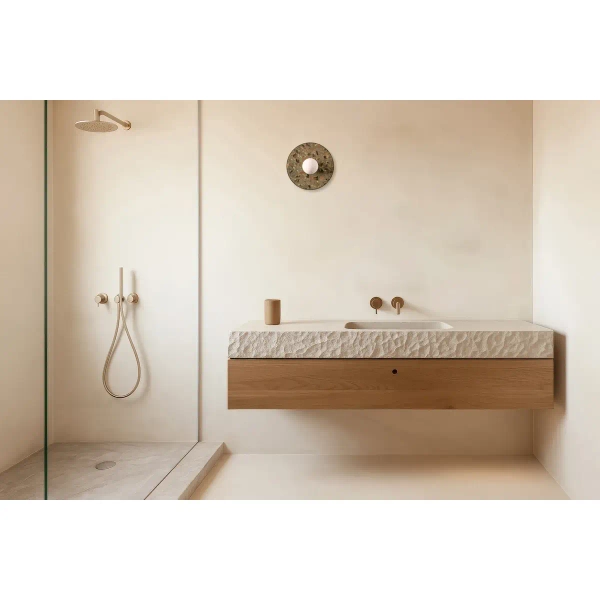 Kinkiet ścienny do łazienki LEGRA 21416113 okrągły IP44 szałwiowy biały