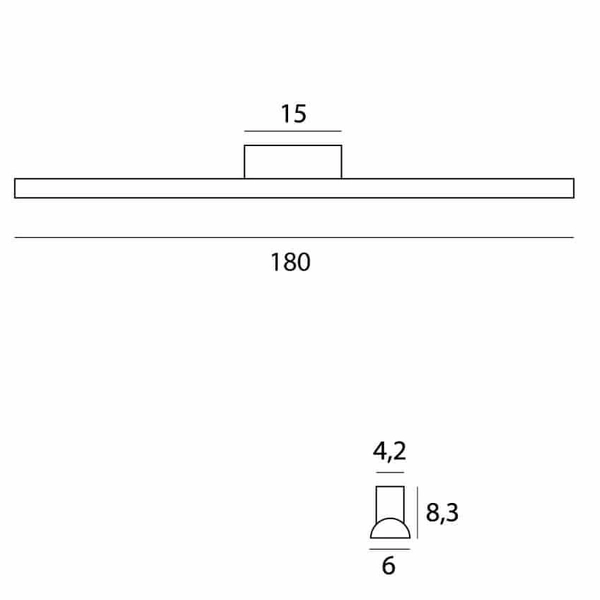 Natynkowa lampa sufitowa Tampa C0244 Maxlight LED 54W 3000K IP44 czarny