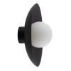 Lampa ścienna do jadalni Slate 10934 mleczna kula tarcza czarny
