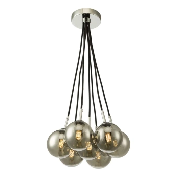 Zwisająca lampa kulista Elpis ELP342-01 bubble przydymione chrom
