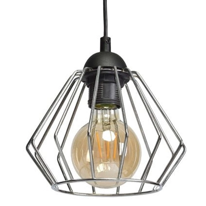 LAMPA wisząca NORMAN MLP6264 Milagro industrialna OPRAWA metalowy ZWIS druciane klatki czarne chrom