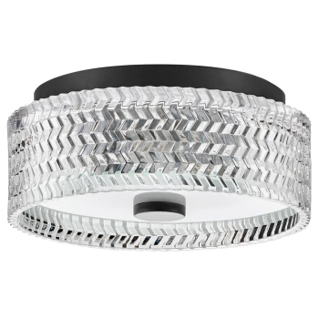 Glamour sufitowa lampa Elle HK-ELLE-F-S-BK kryształowa czarna