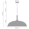 Wisząca lampa nad stół Saucer ST-5219 WHITE Step metalowa okrągła biała