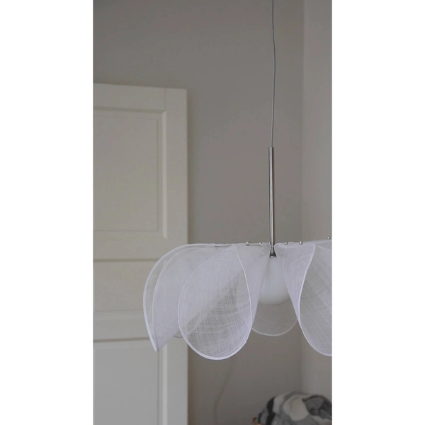 Wisząca lampa jadalniana STYRKA 108818 Markslojd nad stół biały srebrny