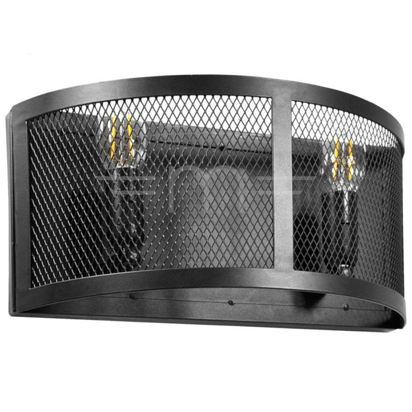 Kinkiet LAMPA ścienna SOHO 310903 Polux przyścienna OPRAWA półokrągła siatka loft czarna