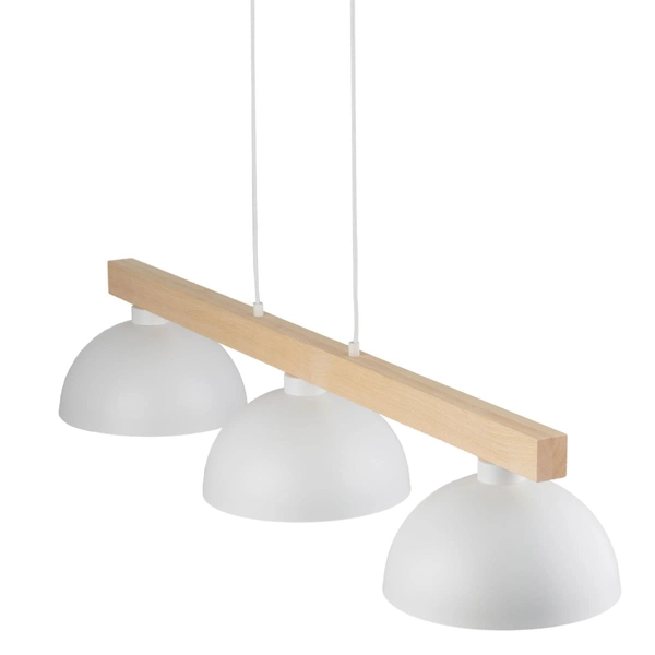 Lampa wisząca skandynawska Oslo 4712 TK Lighting drewniana potrójna biała