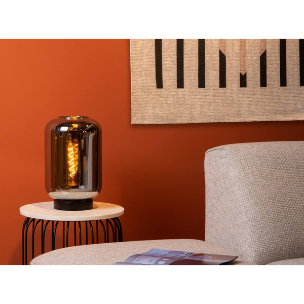 Przydymiona lampa stojąca Joanet na stół do salonu loft
