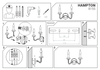 Industrialna lampa ścienna Hampton 8155 świecznikowa srebrna hol