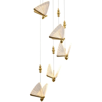 Wisząca lampa pszczoły Bee MP0090-5 gold Step LED 20W 3000K kaskada złota