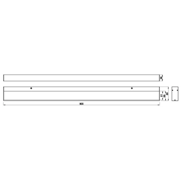 Metalowa lampa ścienna ROCCO 283919032 Trio LED 13W 3000K listwa czarna