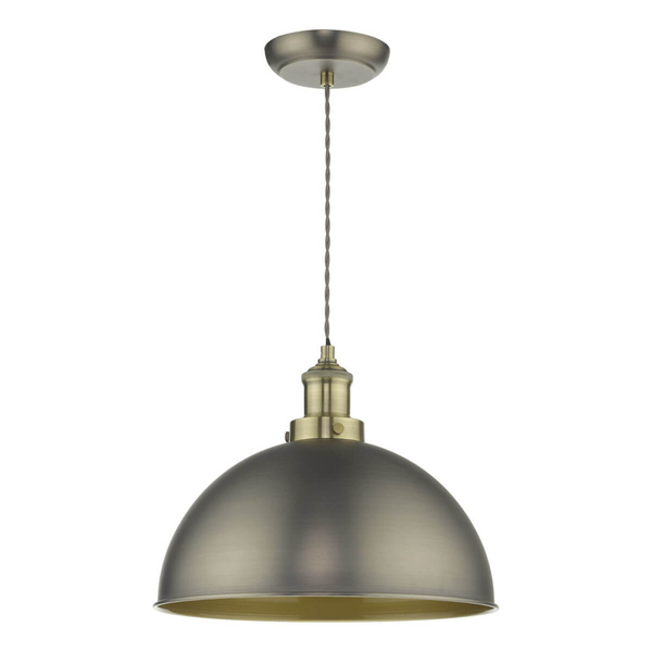 Lampa wisząca kopuła Governor GOV0161 do salonu chrom mosiądz