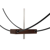 Ścienny zegar Doble Ring MSE1501100463 metalowy czarny brązowy