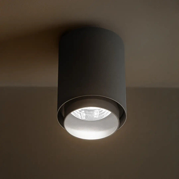 Sufitowa lampa natynkowa Dabi 1591 LED 8W 3000-6000K tubka czarny