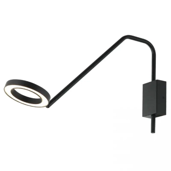 Ringowa naścienna lampa 22042 LED 7W 3000K liniowa czarny