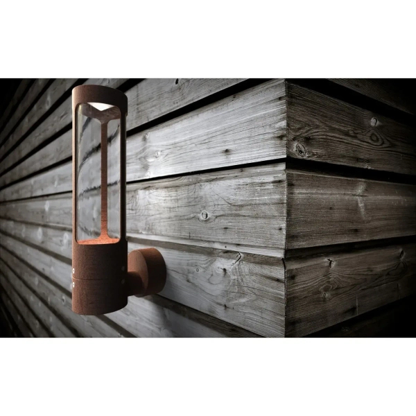 Postarzana lampa ścienna Helix 77479938 IP44 na zewnątrz rdzawy