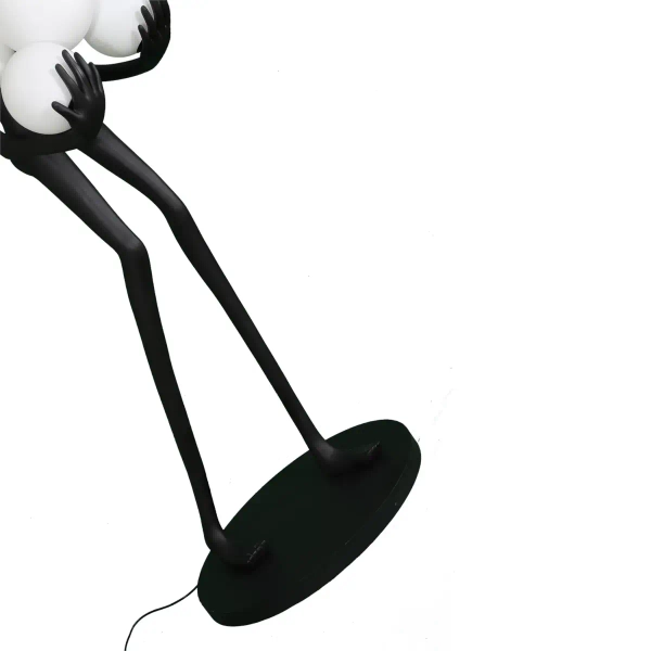 Lampa podłogowa do salonu Woman F9312 Step kule balls białe czarne