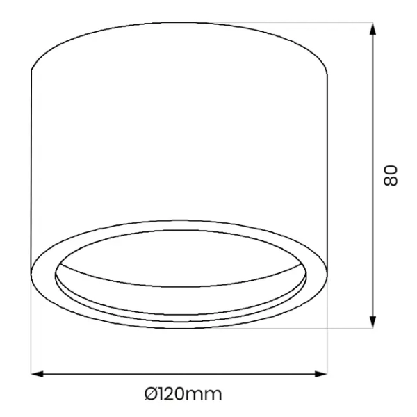 Natynkowa sufitowa lampa REDONDO ML1075 metalowa biała