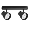 Metalowa lampa sufitowa Dravo LP-9523/2WS BK na korytarz czarny