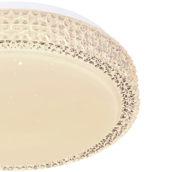 Plafon LAMPA sufitowa OVI 41749-12 Globo okrągła OPRAWA glamour LED 12W 3000K - 6500K crystal biały - przezroczysty