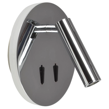 Sypialniany kinkiet ścienny regulowany Faro AZ2424 tuba chrom