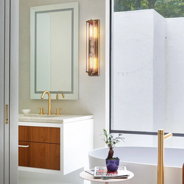 Łazienkowa lampa na ścianę Henri QN-HENRI-WB2-HB IP44 mosiądz