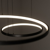 Lampa wisząca do salonu ring Circolo 10817 Nowodvorski LED 45W 3000K czarna