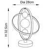 Nowoczesna lampka nocna Muni MUNI-TLCH LED 6,89W 3000K kryształki chrom