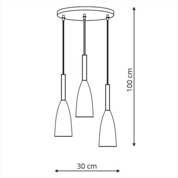 LAMPA wisząca SOLIN LP-181/3P WH Light Prestige metalowa OPRAWA zwis hygge kaskada biała