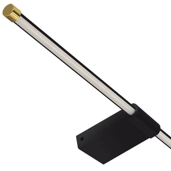 Łazienkowa lampa ścienna Paso 4140 Ideus LED 14W 4100K IP44 czarny złoty