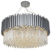 Wisząca lampa glamour CGPIPCRYSTCHROM60 do salonu chrom