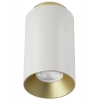 Sufitowa lampa spot CGSPOTLEDWHITEGOLD15 metalowa tuba biała złota