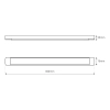 Lampa sufitowa podłużna ML0748 LED 18W 4000K czarna