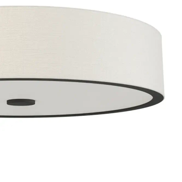 Jadalniany plafon Zalindro PL Nero 74 OR86027 okrągły czarny biały