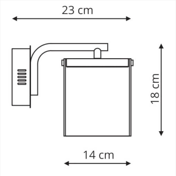 Glamour LAMPA ścienna Cantos LP-1114/1W LED 1W 4000K kryształowa chrom