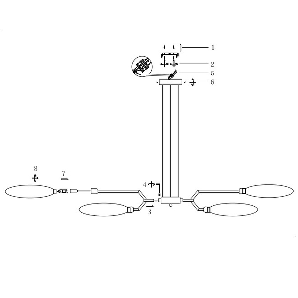 Modernistyczna LAMPA wisząca VENTURA MOD012CL-12G Maytoni metalowa OPRAWA zwis złoty