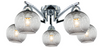 Modernistyczna LAMPA sufitowa Genewa 1986/5 8C Elem szklana OPRAWA loftowa chrom