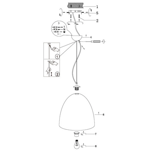 Lampa zwieszana Tilda R30661908 RL Light kopuła zwis do salonu złota