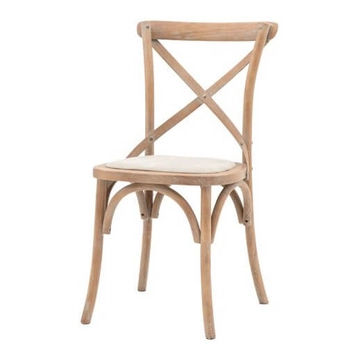 Krzesło drewniane 2 sztuki Cafe 5055999229852 do jadalni białe