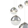 LAMPA wisząca VARUS 15851-5 Globo szklana OPRAWA zwis kaskada szklane kule balls chrom przezroczyste