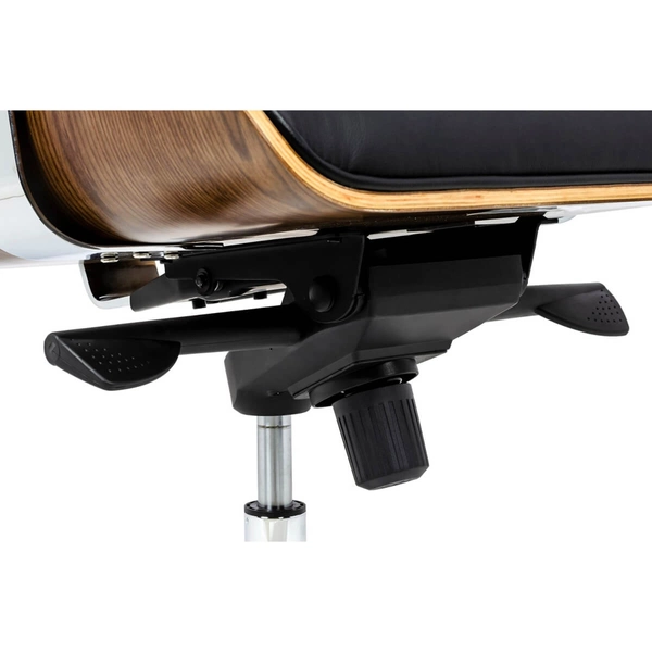 Fotel biurowy Lounge Business YS-6809.BLACK.WALNUT czarny sklejka orzech