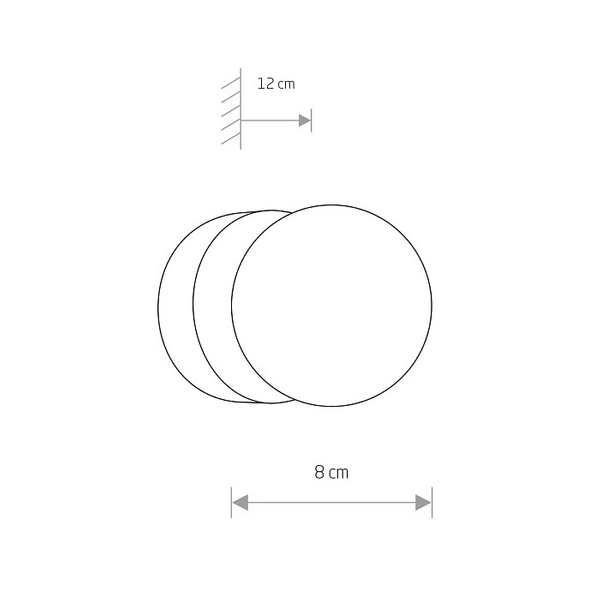 Ścienna kula do łazienki Brazos 8057 kinkiet biały nad lustro