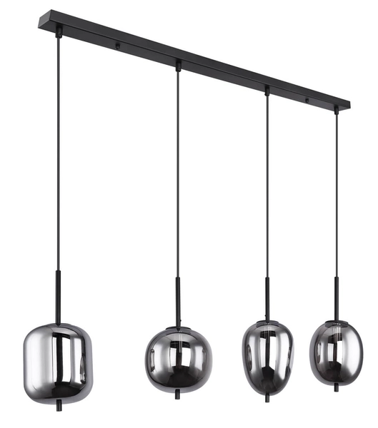 Lampa wisząca Blacky 15345-4H drewniana belka przydymiona