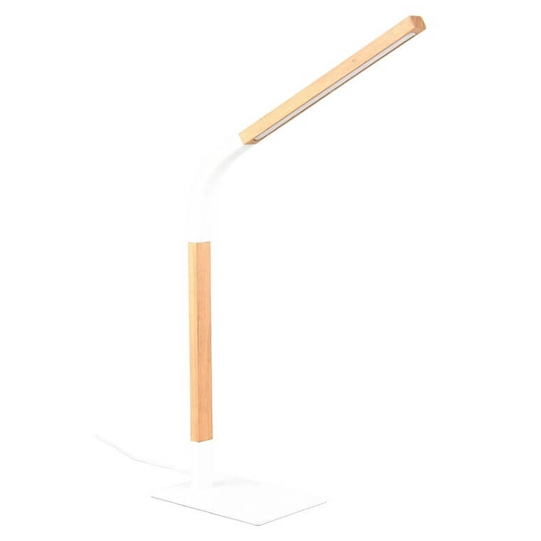 Lampka stołowa do biura Norris 545210131 LED 7W 3000K dotykowa drewno biała