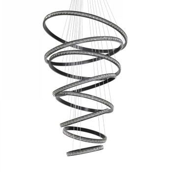 Nowoczesna lampa wisząca AZALEA AZ6774 aluminiowa czarna LED 238W 3000K ringowa nad stół