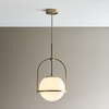 Zwisowa lampa art deco łuk L&-190844 Light& kula mosiądz