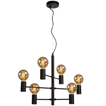 Loftowa LAMPA wisząca LEANNE  21421/06/30 Lucide metalowa OPRAWA zwis czarny