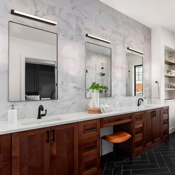 Kinkiet ścienny JULIO LE44298 LED 19W 3000K IP44 listwa podłużna czarna