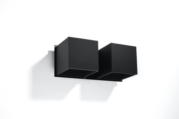 Kinkiet LAMPA ścienna SL.0657 metalowa OPRAWA kostki cubes czarne
