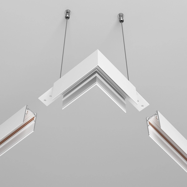 Łącznik-L do szyn magnetycznych Exility TRA034HCL-41W biały