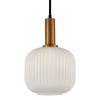 Potrójna wisząca lampa Della PND-31982-3-GD szklana złota biała